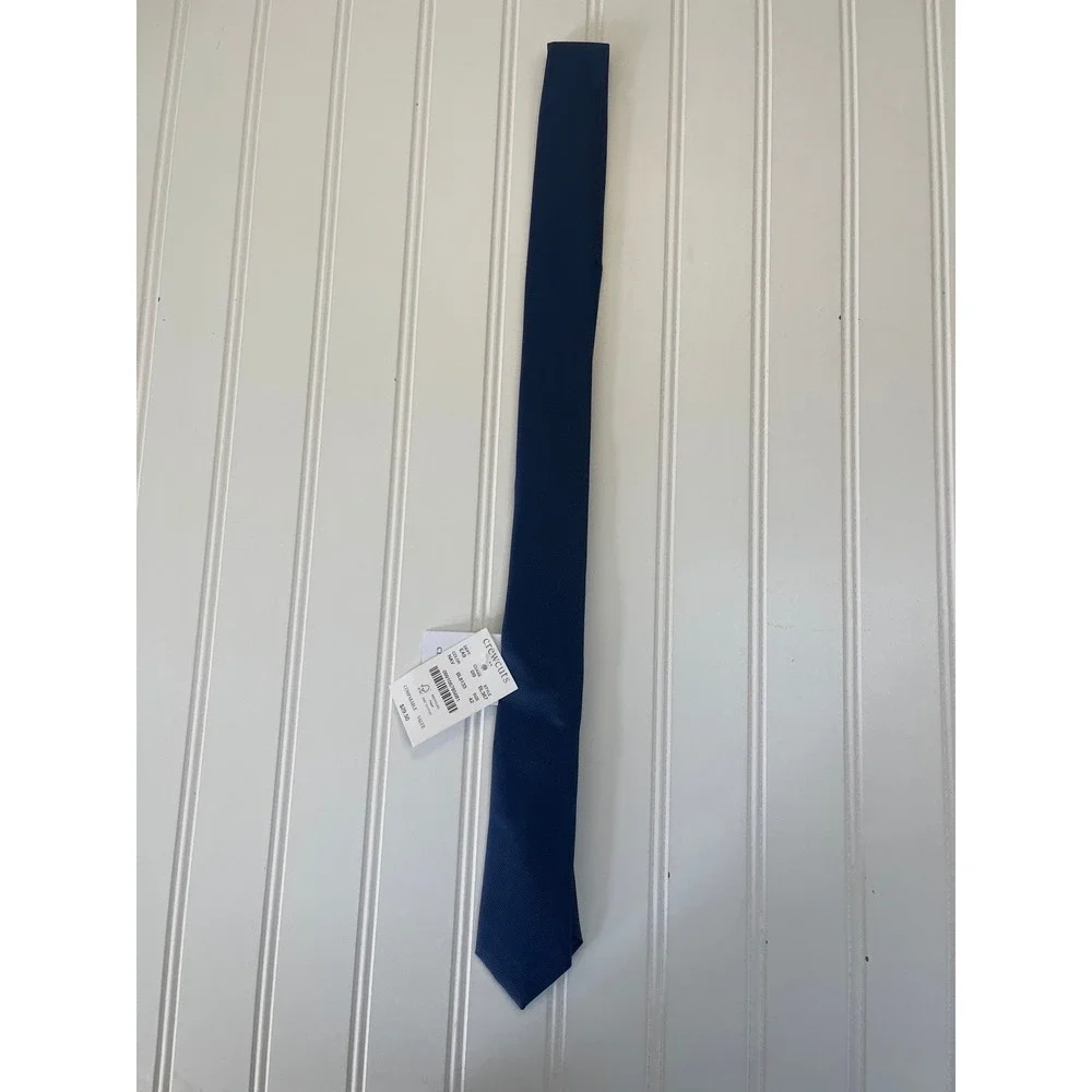 NWT Crewcuts Boys Navy Blue Twill Necktie 42 Inch Preppy